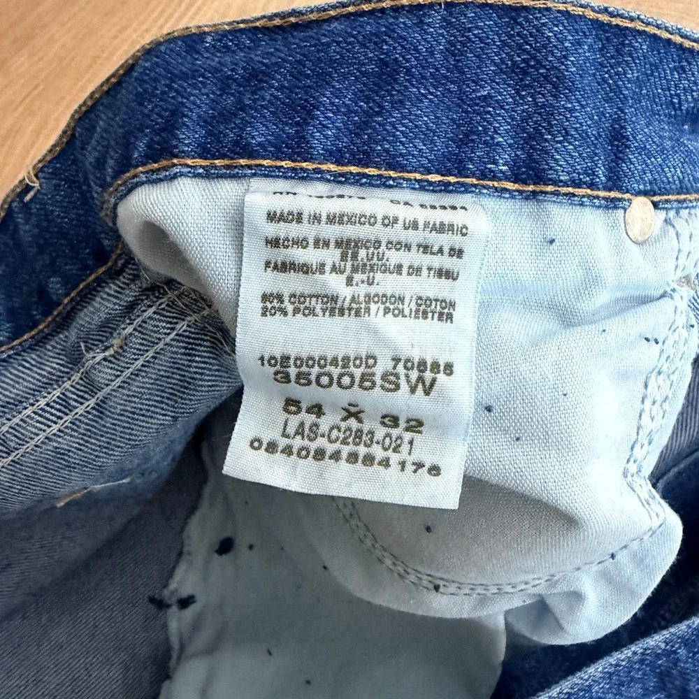 Wrangler Rugged Wear Jeans Mens 54x32 Blue Flex Denim Stretch Relaxed NWT